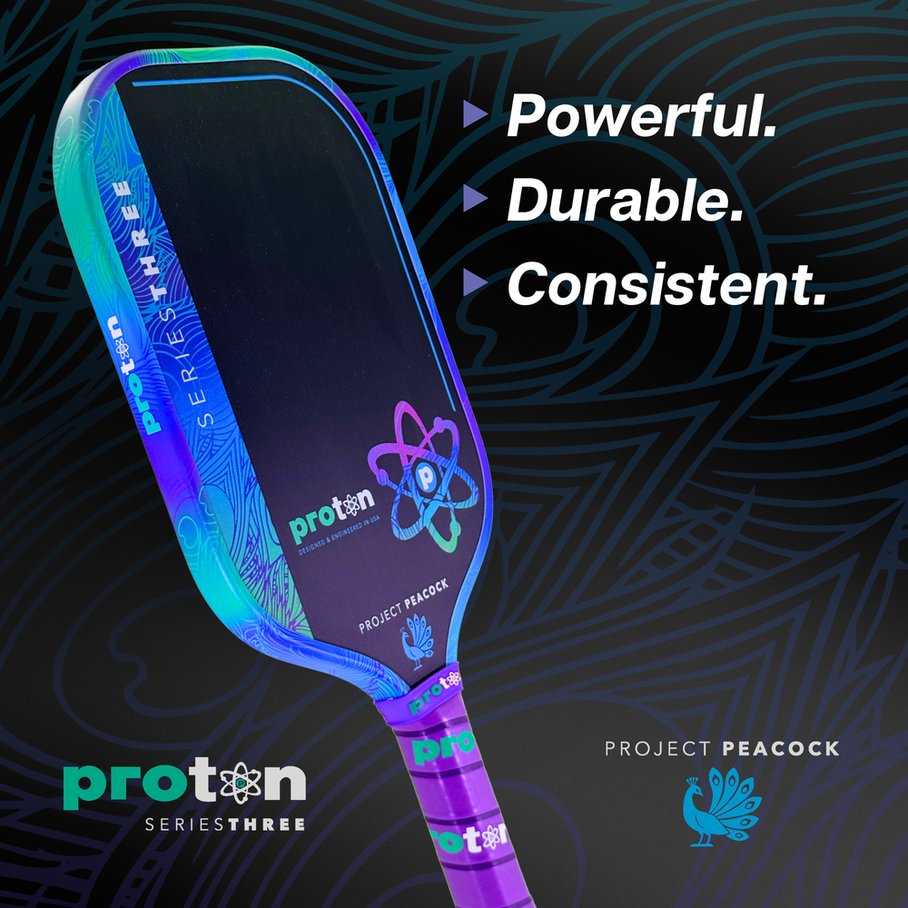 Proton Series Three Project Peacock 15mm Widebody Pickleball Paddle | Pickleball Sports