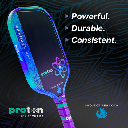 Proton Series Three Project Peacock 15mm Widebody Pickleball Paddle | Pickleball Sports