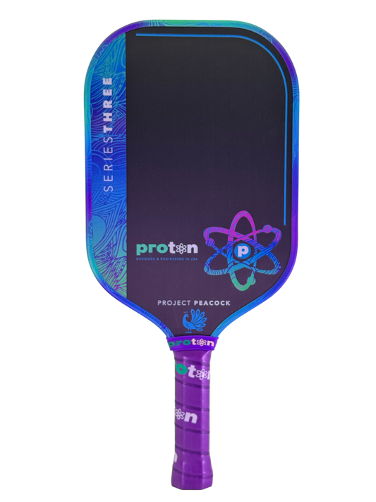 Proton Series Three Project Peacock 13mm Elongated Pickleball Paddle | Pickleball Sports