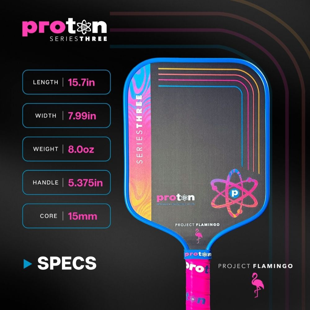 Proton Series Three Project Peacock 13mm Widebody Pickleball Paddle | Pickleball Sports