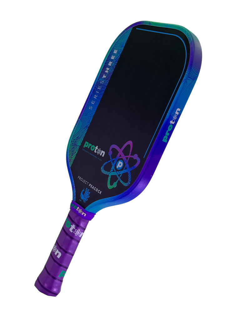 Proton Series Three Project Peacock 15mm Elongated Pickleball Paddle | Pickleball Sports