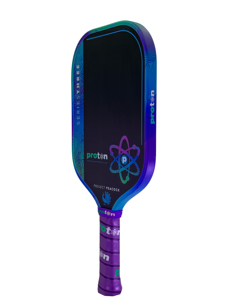 Proton Series Three Project Peacock 15mm Elongated Pickleball Paddle | Pickleball Sports