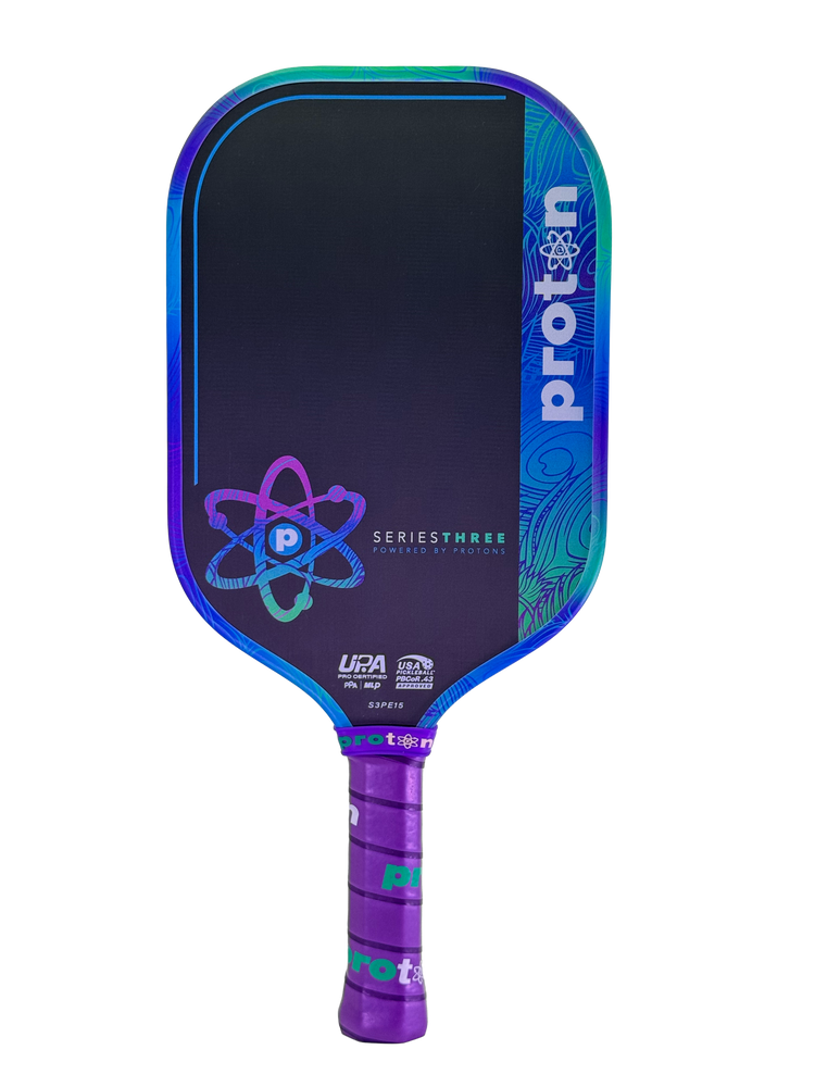 Proton Series Three Project Peacock 15mm Elongated Pickleball Paddle | Pickleball Sports