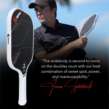 RPM Friction Pro Widebody V1 Carbon Fiber Pickleball Paddle | Pickleball Sports