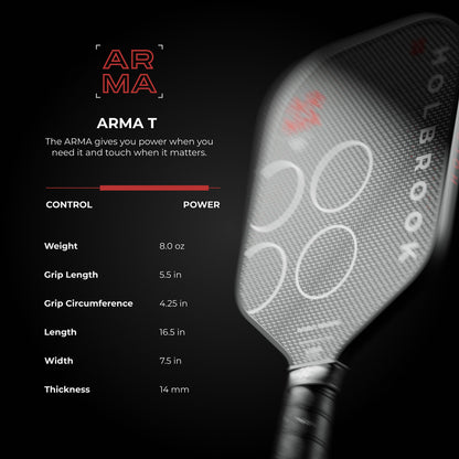 Holbrook ARMA T 14mm Pickleball Paddle | Pickleball Sports