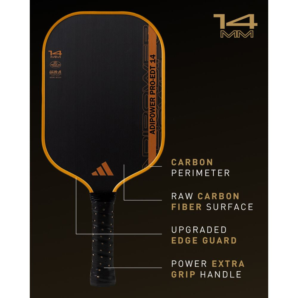 adidas ADIPOWER PRO Edition ATTK 14mm Pickleball Paddle | Pickleball Sports
