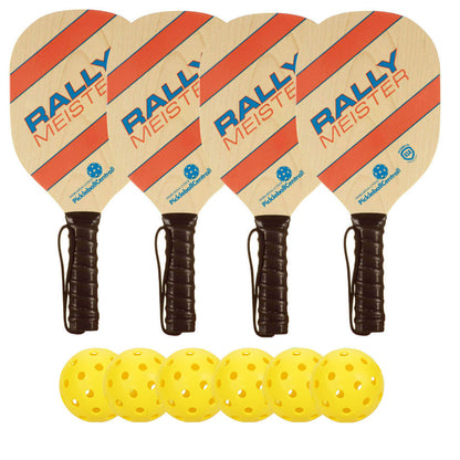 Rally Meister Wood Paddle Deluxe Bundle | Pickleball Sports