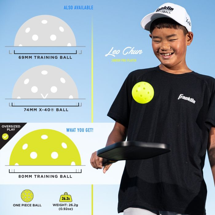 Franklin Sports Oversized Training Pickleballs | Pickleball Sports