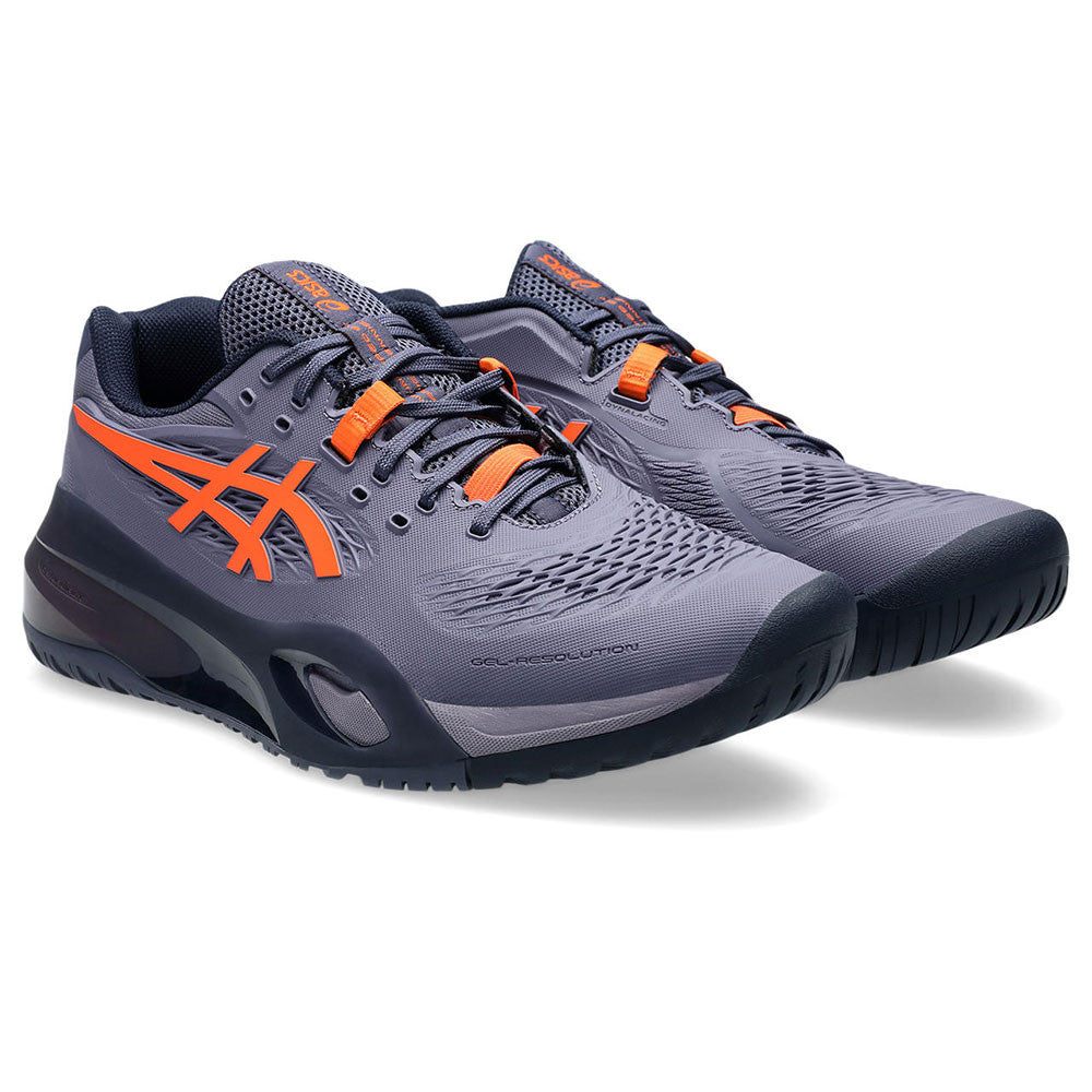 ASICS Gel-Resolution X  Greyish Purple/Nova Orange Court Shoe | Pickleball Sports