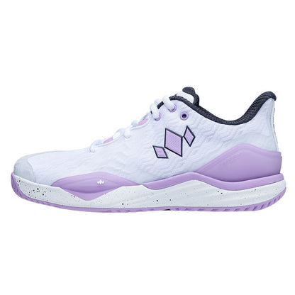 Diadem Court Burst Court Shoe - White/Purple | Pickleball Sports