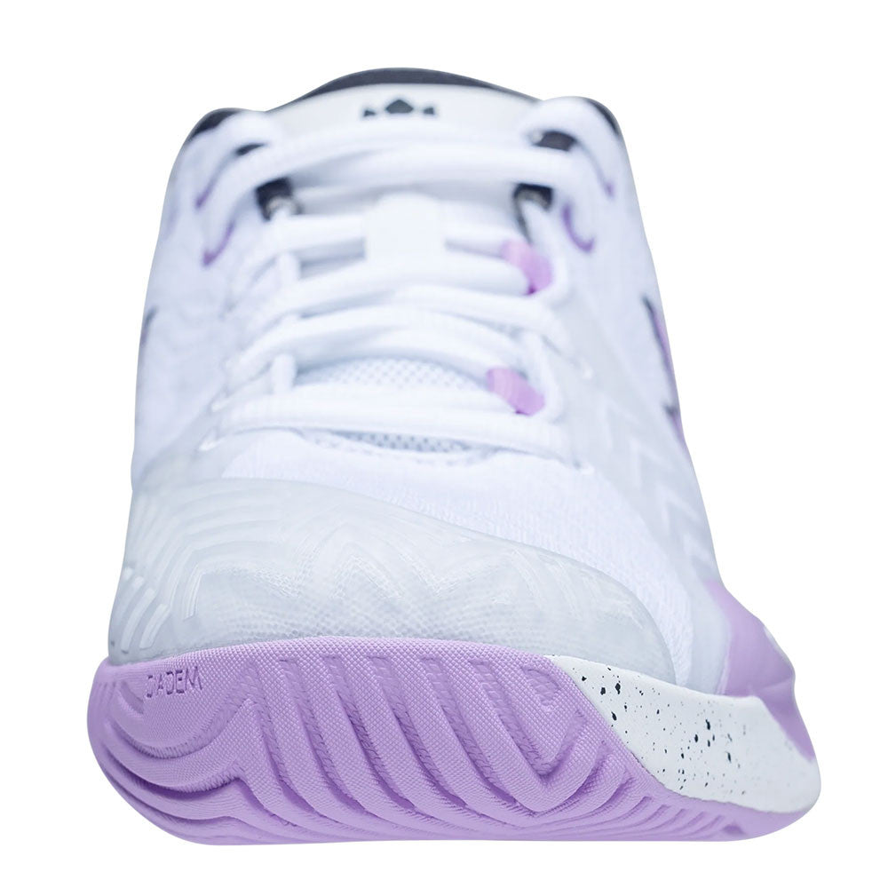 Diadem Court Burst Court Shoe - White/Purple | Pickleball Sports