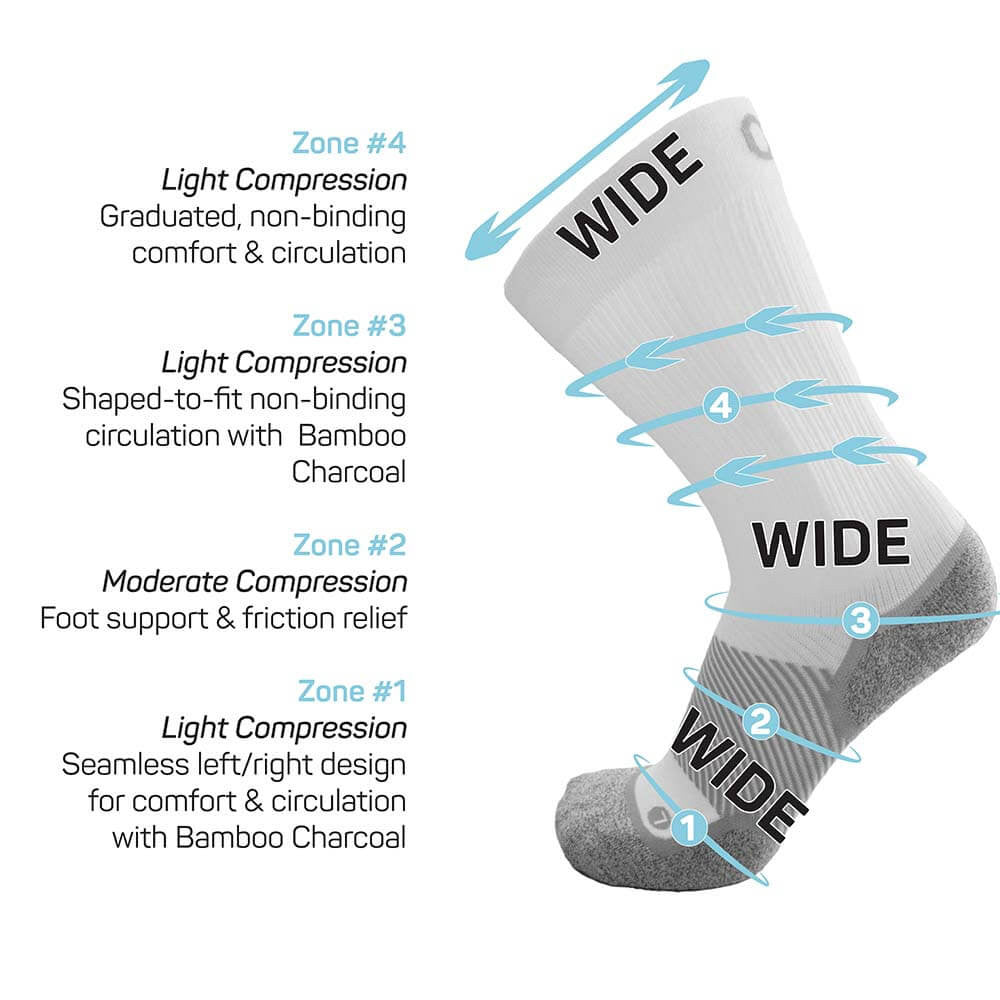 OS1st WP4Plus Wide Crew Socks | Pickleball Sports