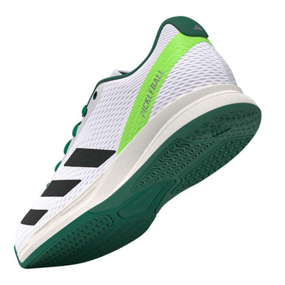 adidas White/Black/Green Courtflash  Pickleball Shoe | Pickleball Sports