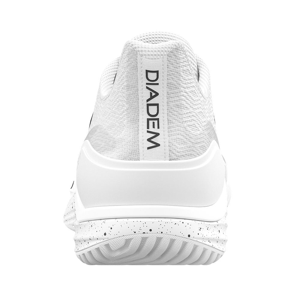 Diadem Court Burst Wide Court Shoe - Unisex - White/White | Pickleball Sports