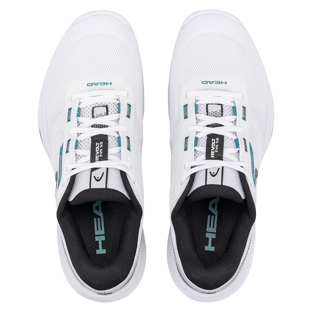 HEAD Revolt Evo 5.0 Court Shoe - White/Black | Pickleball Sports