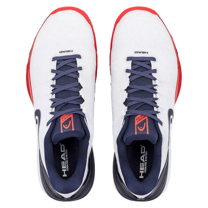 HEAD Revolt Pro 5.0 Court Shoe - White/Navy/Red | Pickleball Sports
