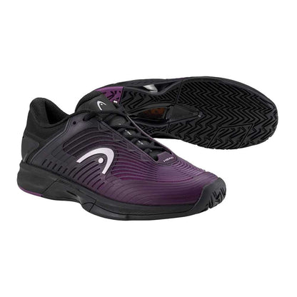 HEAD Revolt Pro 4.5 Court  Shoe - Black/Plum | Pickleball Sports