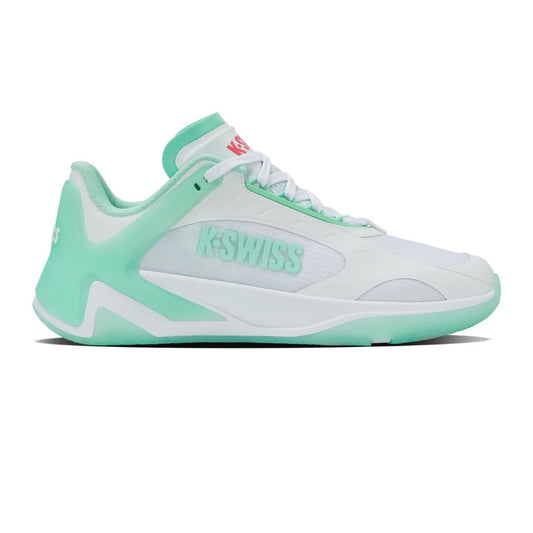 K-Swiss K-Frame Pickleball Shoe - White/Neon Mint/Hot Neon Pink | Pickleball Sports
