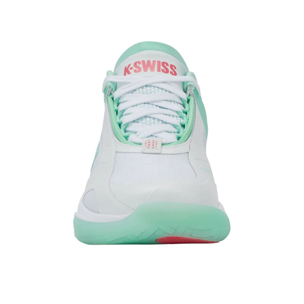 K-Swiss K-Frame Pickleball Shoe - White/Neon Mint/Hot Neon Pink | Pickleball Sports
