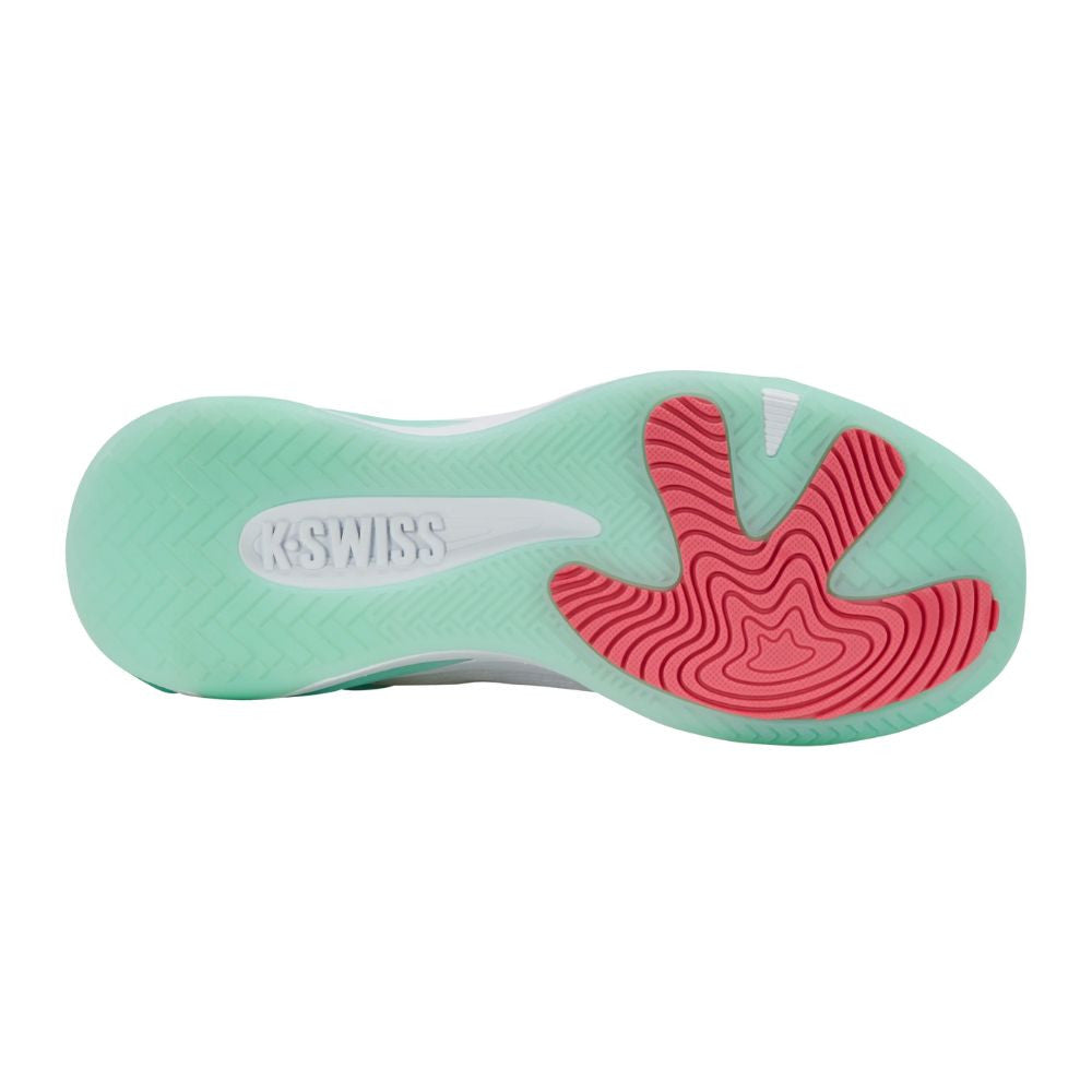 K-Swiss K-Frame Pickleball Shoe - White/Neon Mint/Hot Neon Pink | Pickleball Sports