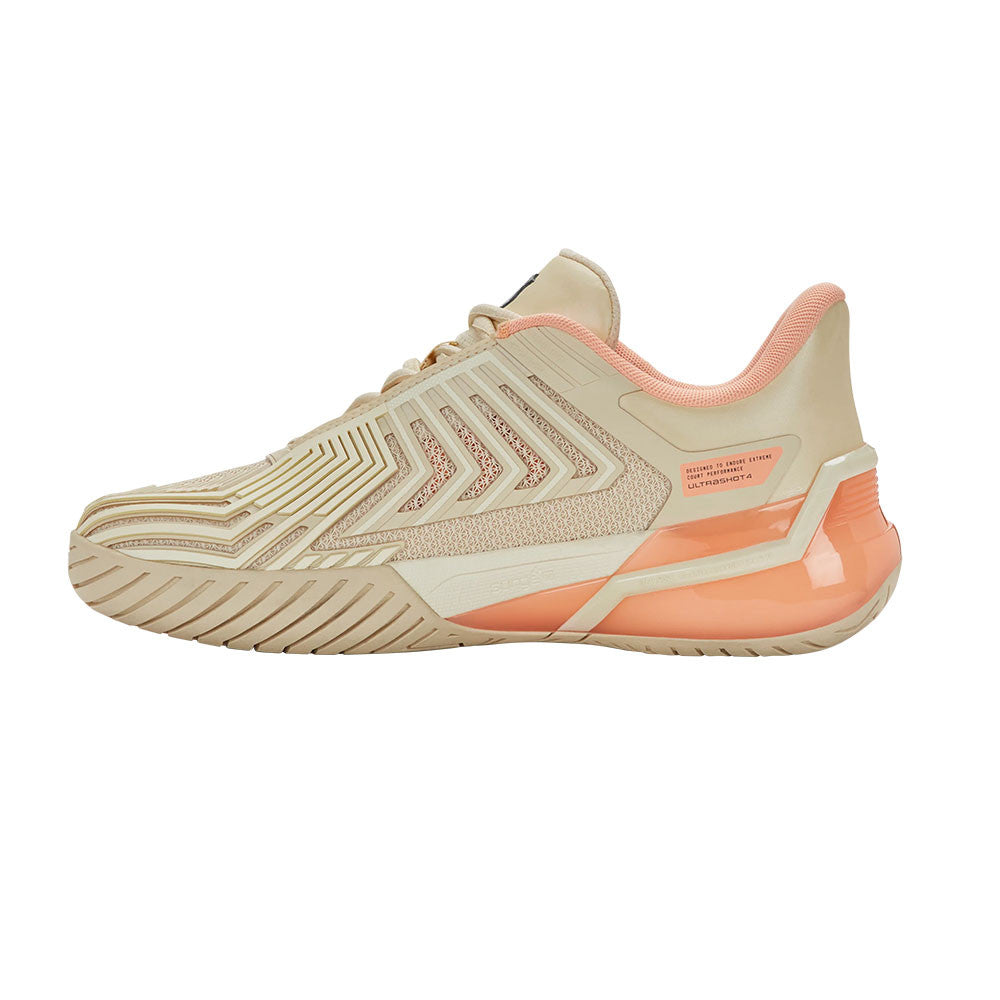 K-Swiss Ultra Shot 4 Pickleball Shoe - Whitecap Gray/Peach Parfait/Egret | Pickleball Sports