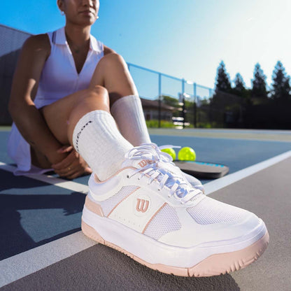 Wilson Pickle Pro White/White/Cameo Rose  Pickleball Shoe | Pickleball Sports