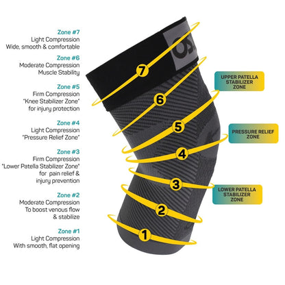 OS1st  KS7+ Adjustable Performance Knee Sleeve | Pickleball Sports