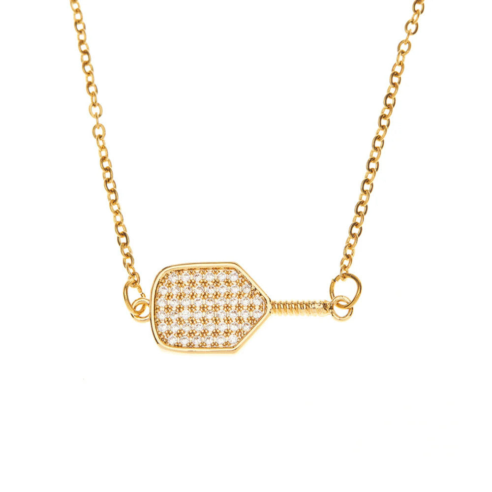 Born to Rally Pickleball CZ Paddle Necklace | Pickleball Sports