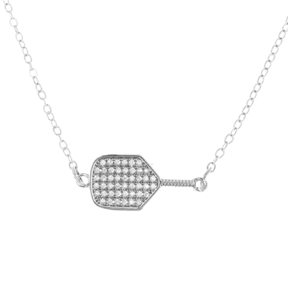 Born to Rally Pickleball CZ Paddle Necklace | Pickleball Sports