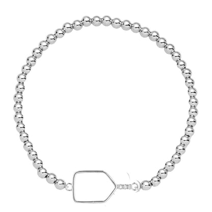 Born to Rally Pickleball Paddle Beaded Stretch Bracelet | Pickleball Sports