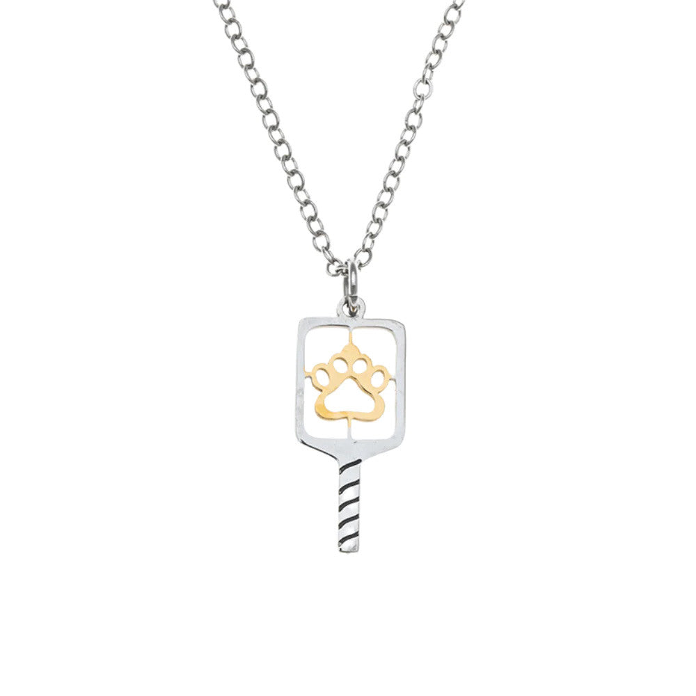 Born to Rally Pickleball Paw Necklace | Pickleball Sports