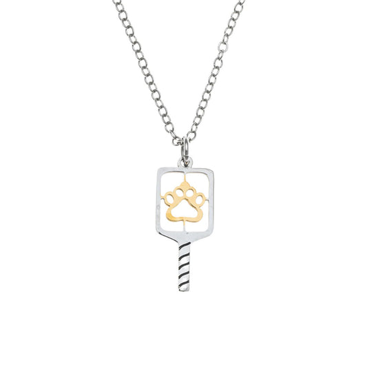 Born to Rally Pickleball Paw Necklace | Pickleball Sports