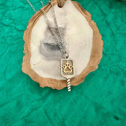 Born to Rally Pickleball Paw Necklace | Pickleball Sports