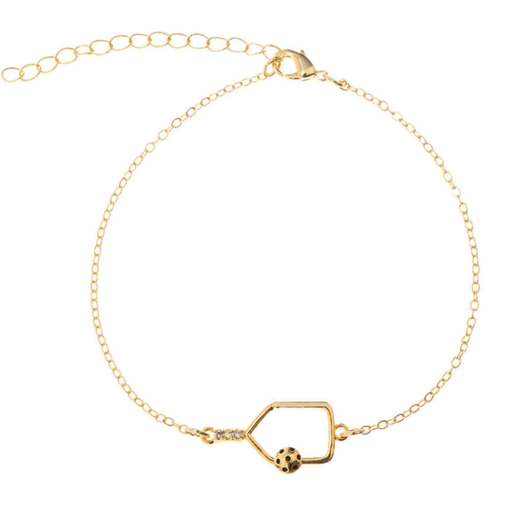 Born to Rally Pickleball Rhinestone Paddle Bracelet | Pickleball Sports