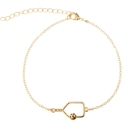 Born to Rally Pickleball Rhinestone Paddle Bracelet | Pickleball Sports