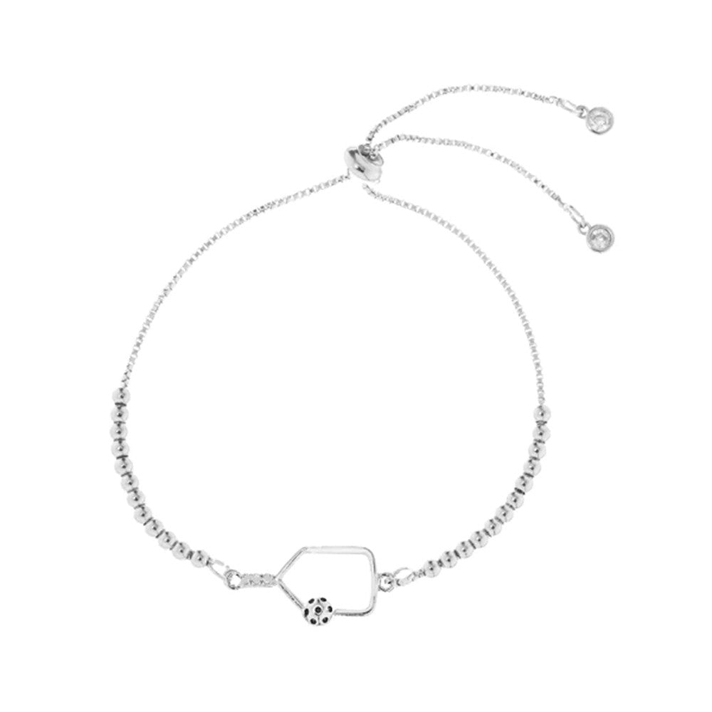 Born to Rally Pickleball Rhinestone Paddle Bracelet | Pickleball Sports