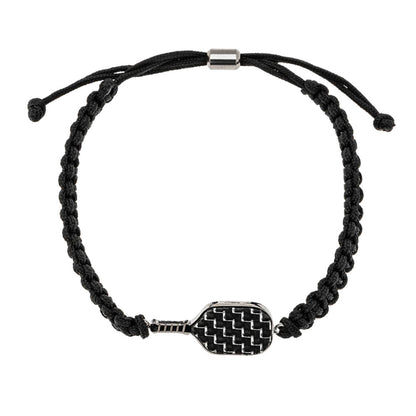 Born to Rally Pickleball Stainless Steel Carbon Fiber Bracelet | Pickleball Sports