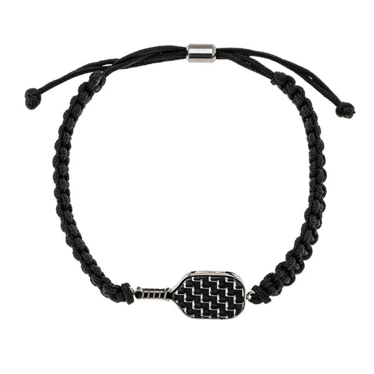 Born to Rally Pickleball Stainless Steel Carbon Fiber Bracelet | Pickleball Sports