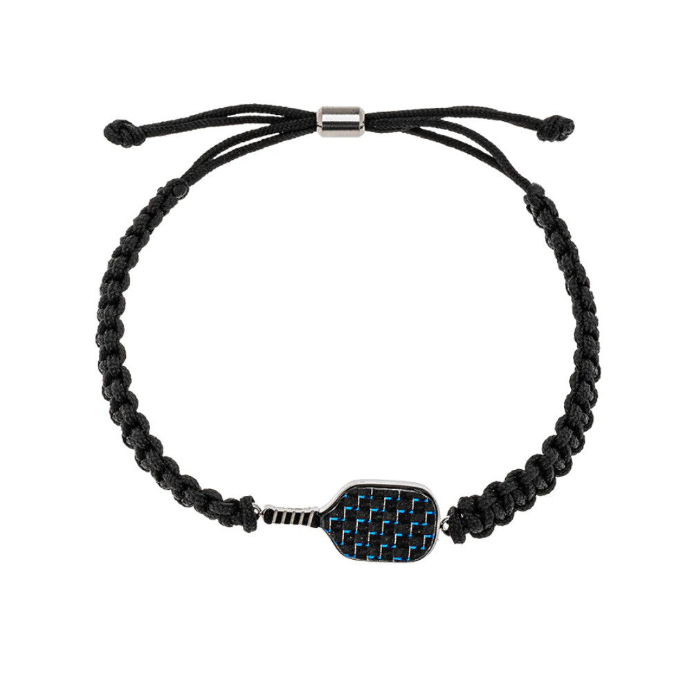 Born to Rally Pickleball Stainless Steel Carbon Fiber Bracelet | Pickleball Sports