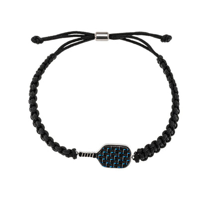 Born to Rally Pickleball Stainless Steel Carbon Fiber Bracelet | Pickleball Sports