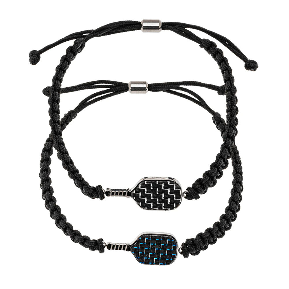 Born to Rally Pickleball Stainless Steel Carbon Fiber Bracelet | Pickleball Sports