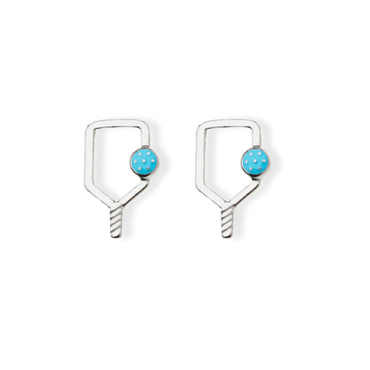 Born to Rally Color Pop Pickleball Paddle Stud Earrings | Pickleball Sports