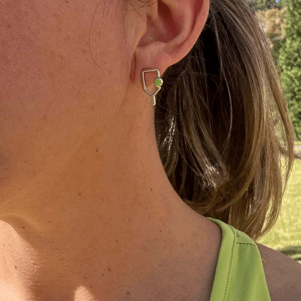 Born to Rally Color Pop Pickleball Paddle Stud Earrings | Pickleball Sports