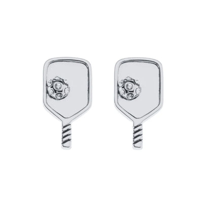Born to Rally Pickleball Paddle Stud Earrings | Pickleball Sports