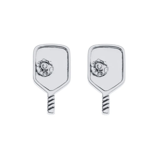 Born to Rally Pickleball Paddle Stud Earrings | Pickleball Sports