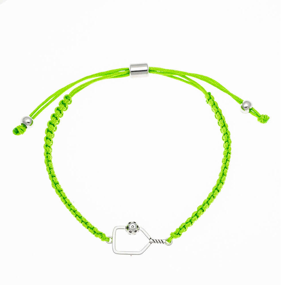 Born to Rally Pickleball Paddle Adjustable Rope Bracelet | Pickleball Sports