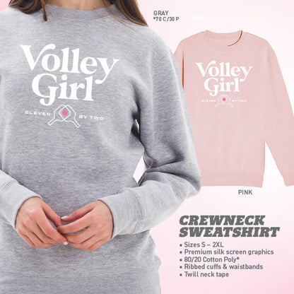 ZER002 Volley Girl Crewneck Sweatshirt - Unisex | Pickleball Sports