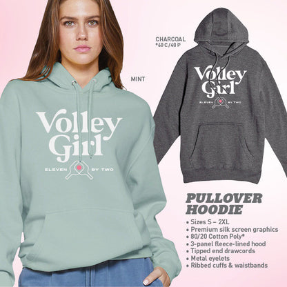 ZER002 Volley Girl Hooded Sweatshirt - Unisex | Pickleball Sports