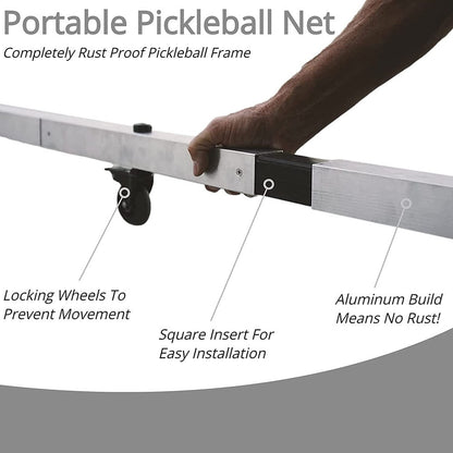 Dominator Rolling Portable Pickleball Net | Pickleball Sports