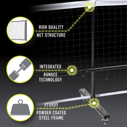 Franklin Portable Pickleball Net System with Wheels | Pickleball Sports